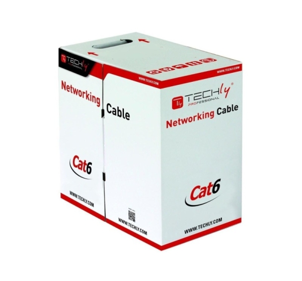 Techly ITP9-FLU-0305 networking cable Grey 305 m Cat6 U/UTP (UTP)
