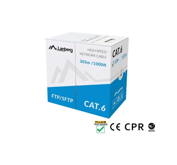 LANBERG CABLE FTP CAT.6 305M WIRE CU GRAY