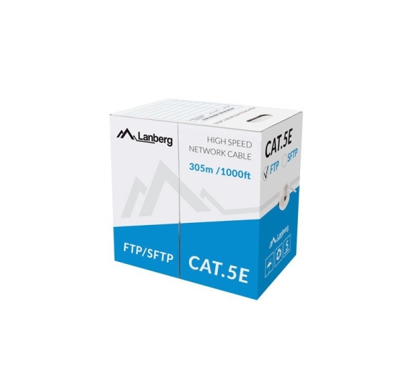 LANBERG CABLE FTP CAT.5E 305M CU WIRE GREY