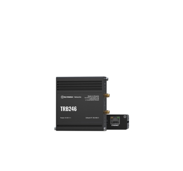 Teltonika Industrial router, IoT LTE gateway TRB246 Cat 4, 1x RJ45 100Mb/s, IP30