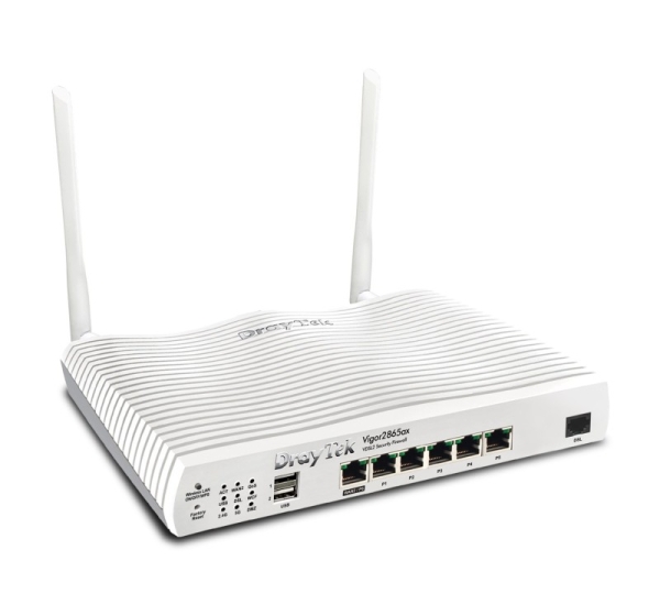 DrayTek Vigor 2865ax wireless router Gigabit Ethernet Dual-band (2.4 GHz / 5 GHz) White