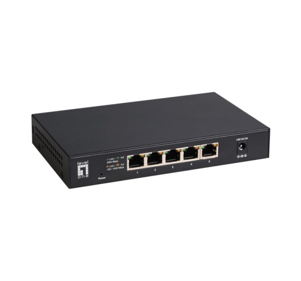 LevelOne 5-Port Unmanaged 2.5-Gigabit Ethernet Switch
