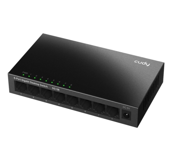 Cudy GS108 network switch Unmanaged Gigabit Ethernet (10/100/1000) Black