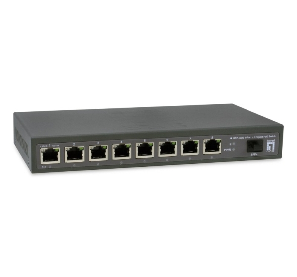 LevelOne GEP-0925 network switch Unmanaged 2.5G Ethernet (100/1000/2500) Power over Ethernet (PoE) Black