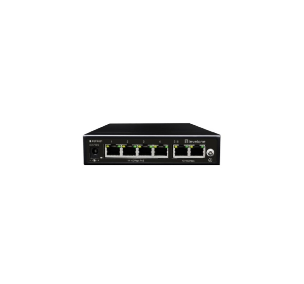 LevelOne FEP-0631 network switch Fast Ethernet (10/100) Power over Ethernet (PoE) Black