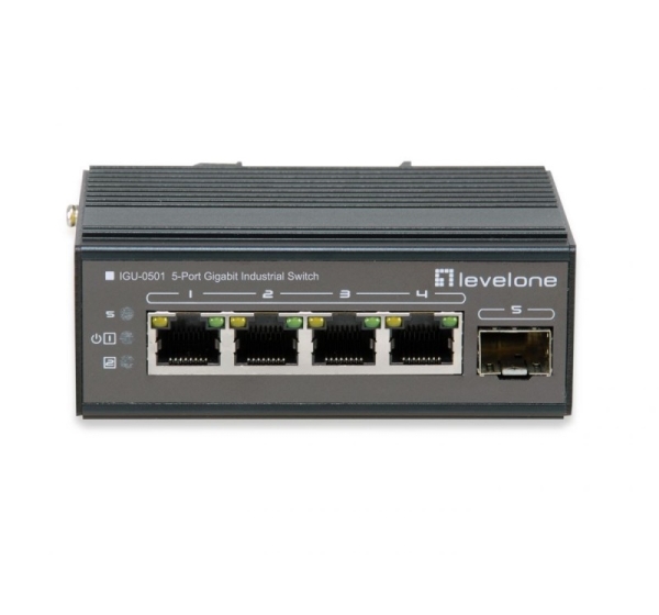 LevelOne IGU-0501 network switch Gigabit Ethernet (10/100/1000) Black