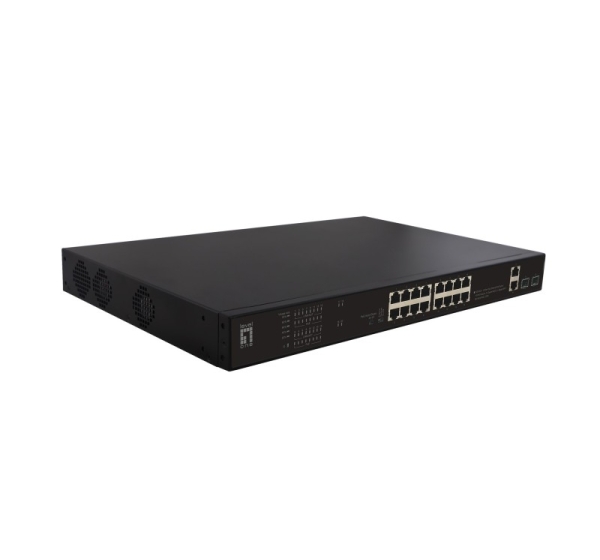 LevelOne FGP-2031 network switch Unmanaged Fast Ethernet (10/100) Power over Ethernet (PoE) 1U Black