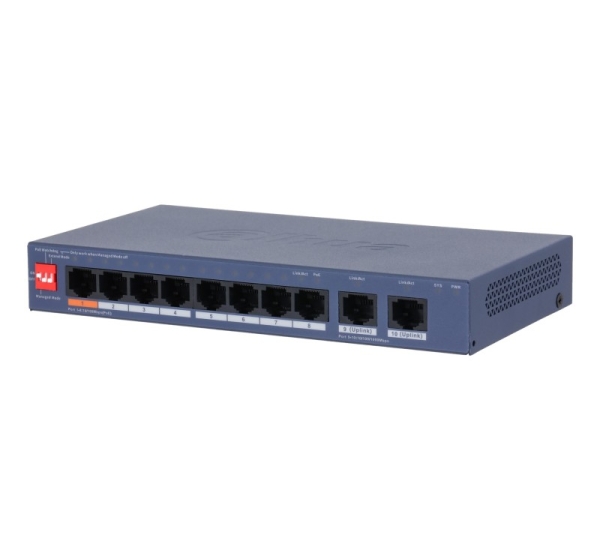 Dahua Technology CS4010-8ET2GT-60 network switch Managed L2 Gigabit Ethernet (10/100/1000) Power over Ethernet (PoE) Blue