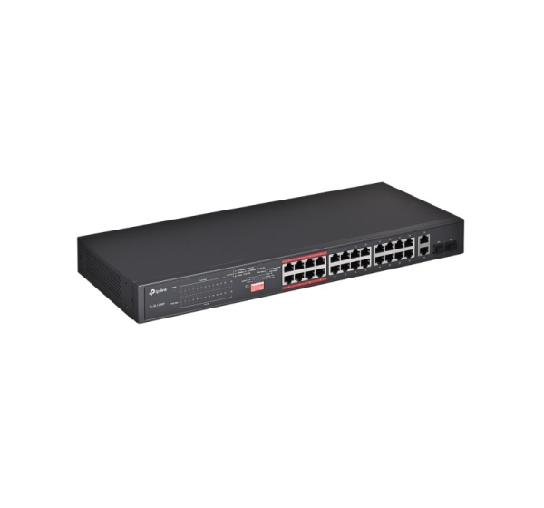 TP-Link 24-Port 10/100Mbps + 2-Port Gigabit Unmanaged PoE+ Switch
