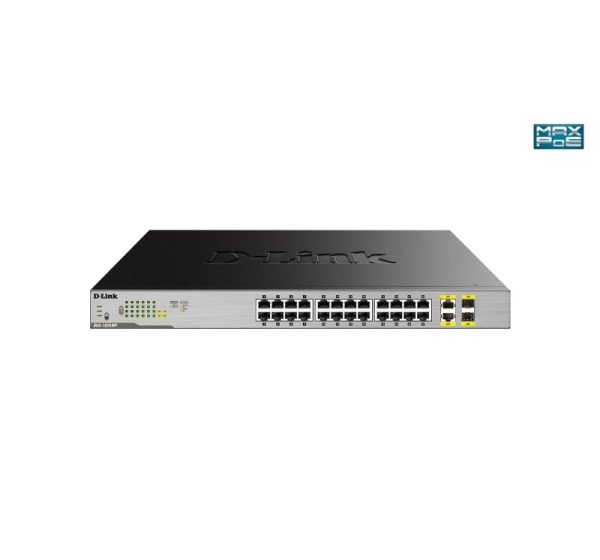 D-Link 24-Port Desktop Gigabit Unmanaged PoE Switch with 2 x 100/1000Mbps Combo Ports