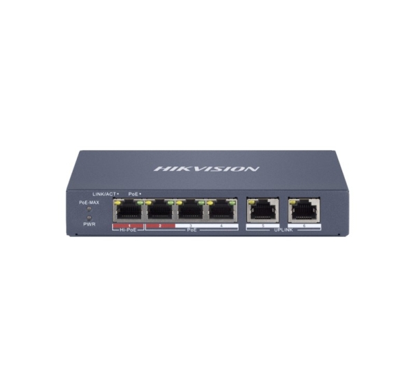 Hikvision DS-3E1106HP-EI network switch Managed Fast Ethernet (10/100) Power over Ethernet (PoE) Grey