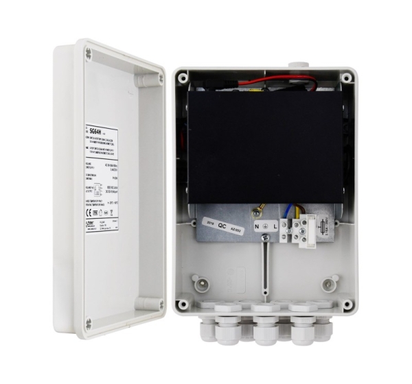 SG64H 6-port switch with power supply for 4 IP cameras in hermetic housing