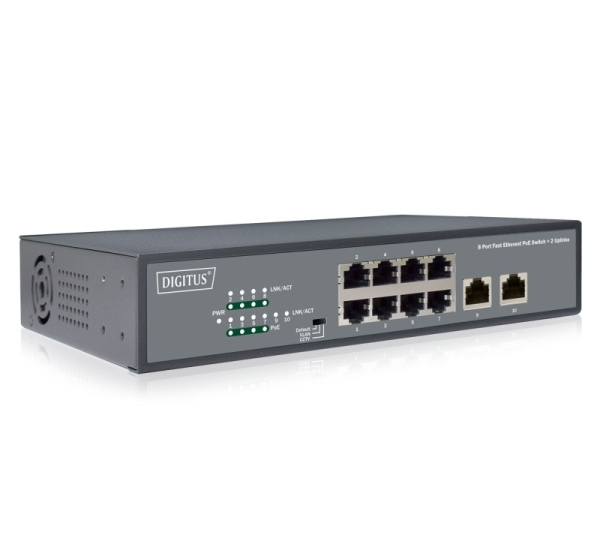 Digitus DN-95323-1 network switch Unmanaged Fast Ethernet (10/100) Power over Ethernet (PoE) Grey