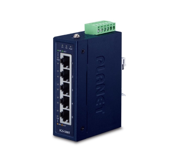 PLANET IGS-500T network switch Unmanaged Gigabit Ethernet (10/100/1000) Blue
