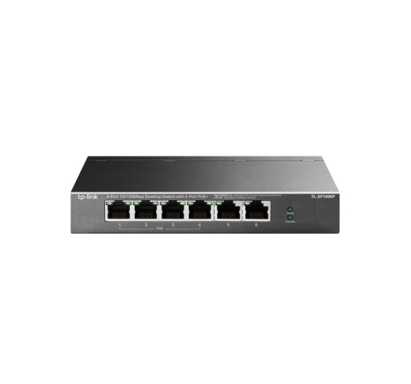 TP-Link TL-SF1006P network switch Unmanaged Fast Ethernet (10/100) Power over Ethernet (PoE) Black