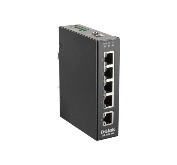 D-Link 5-Port Unmanaged Industrial Switch with 5 x 10/100 BaseT(X) ports