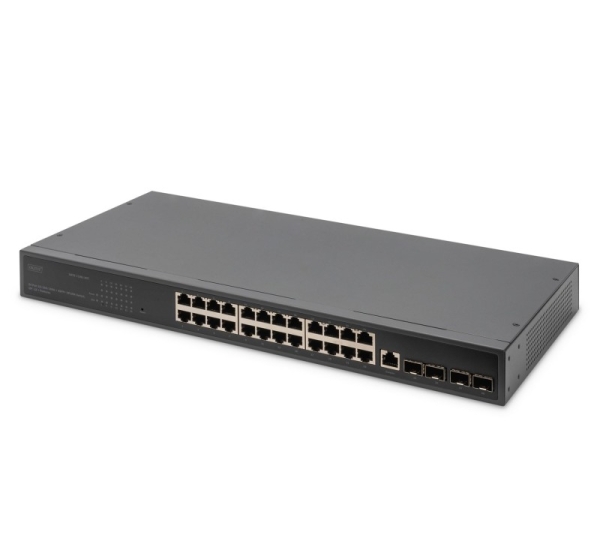 Digitus 24 Port 10/100/1000 + 4SFP+ UPLINK Switch, 19", L2+ Features
