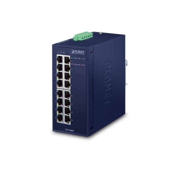 PLANET IGS-1600T network switch Unmanaged L2 Gigabit Ethernet (10/100/1000) Blue