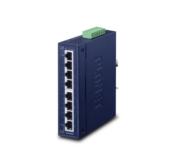 PLANET IGS-801T network switch Unmanaged L2 Gigabit Ethernet (10/100/1000) Blue