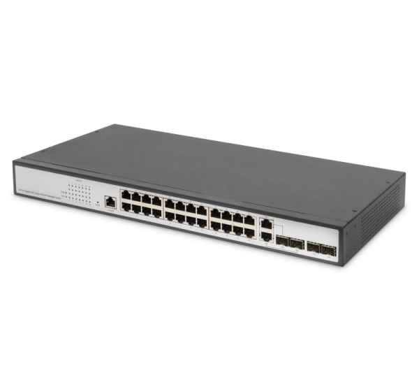 Digitus 24-Port Gigabit Switch, 19 Inch, Managed, 2 Uplinks