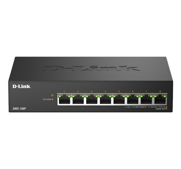 D-Link 8-Port 2.5G Multi-Gigabit PoE++ Unmanaged Switch