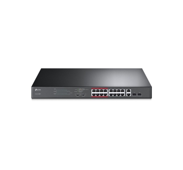 TP-Link 16-Port 10/100Mbps + 2-Port Gigabit Unmanaged PoE Switch