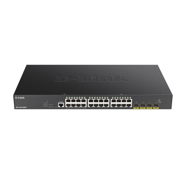 D-Link 24-port Gigabit PoE Smart Managed Switch with 4x 10G SFP+, 370Watts