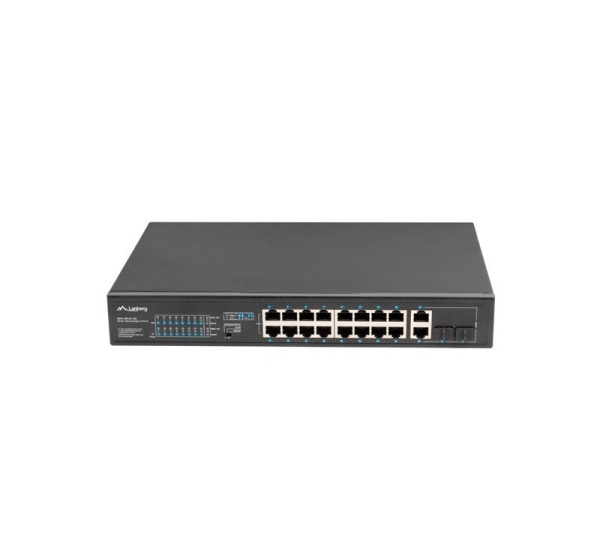 Lanberg Switch rack 19" POE+ 16x 100MB /2X COMBO GIGABIT ETHERNET 150W