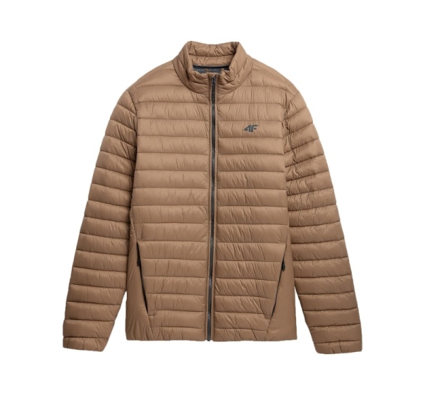 Men's down jacket 4F M239 light brown 4FAW23TDJAM239 82S
