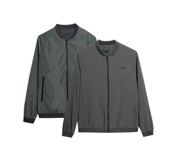 Men's 4F reversible jacket M013 olive/grey 4FSS23TJACM013 44S