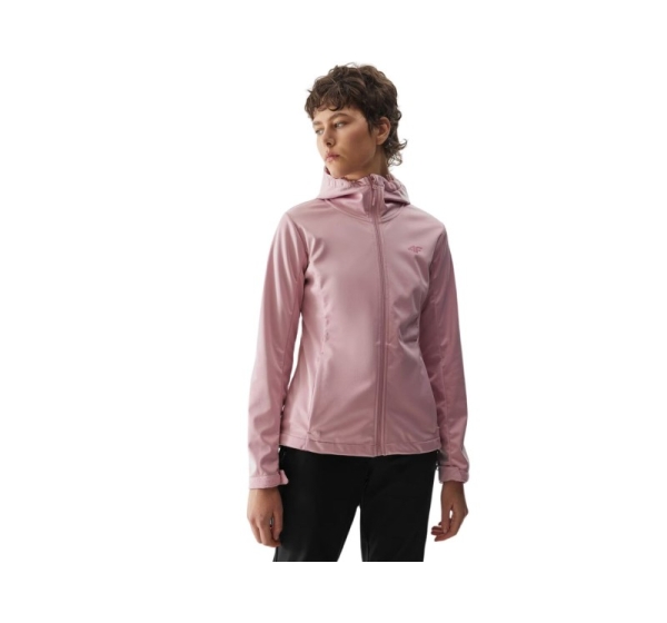 Women's Softshell Jacket 4F F215 Light Pink 4FWSS24TSOFF215 56S L
