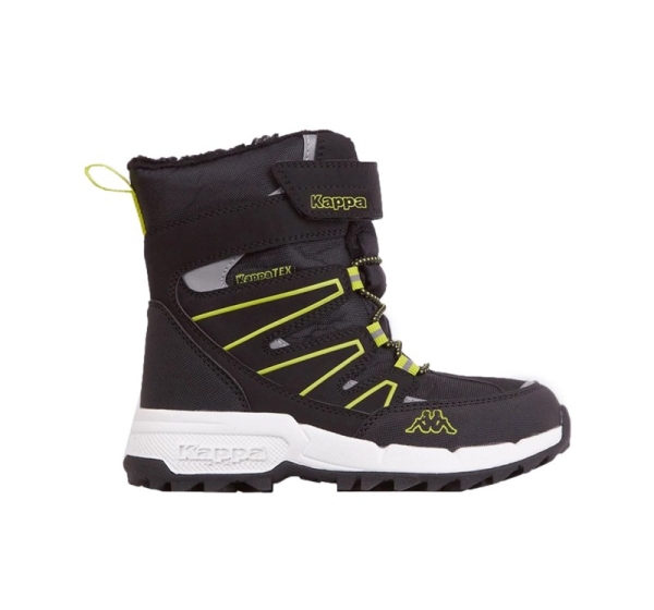 Kappa Floki Tex Kids Shoes Black-Lime 260975K 1133