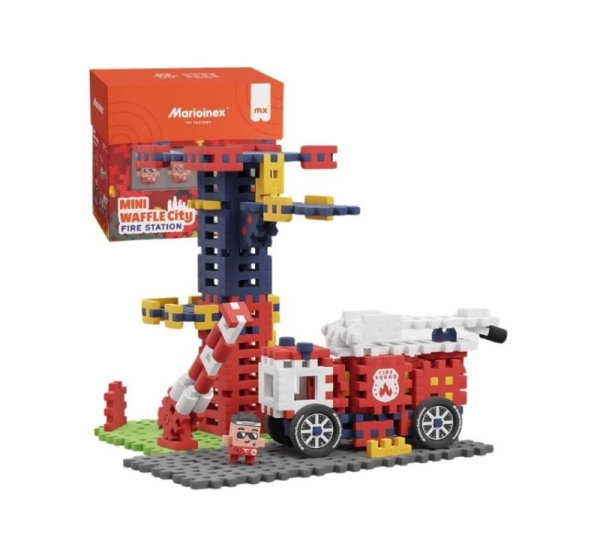 Marioinex Mini Waffle Building Blocks – City: Fire Station, 280 pieces