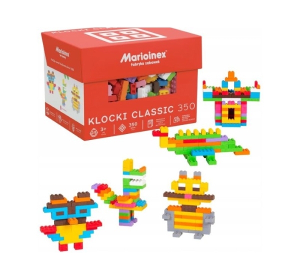Marioinex Mini Waffle Building Blocks Classic, 350 pieces