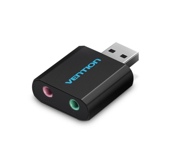 Vention USB External Sound Card Black Metal Type