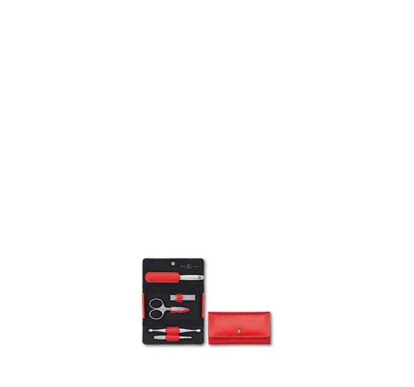 Zwilling Twinox Manicure Set – 5 pcs Leather Pouch - Red