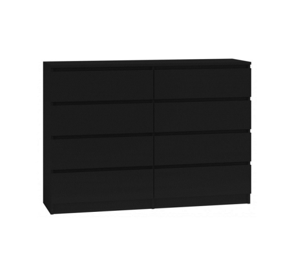 Topeshop M8 140 CZERŃ chest of drawers