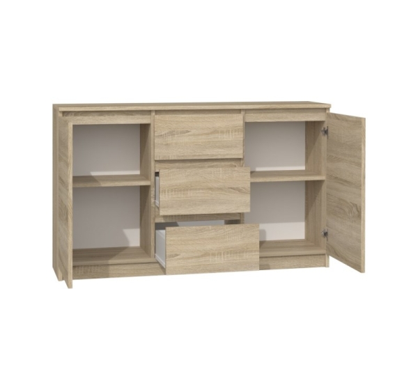 Topeshop KOMODA 2D3S DĄB SONOMA chest of drawers