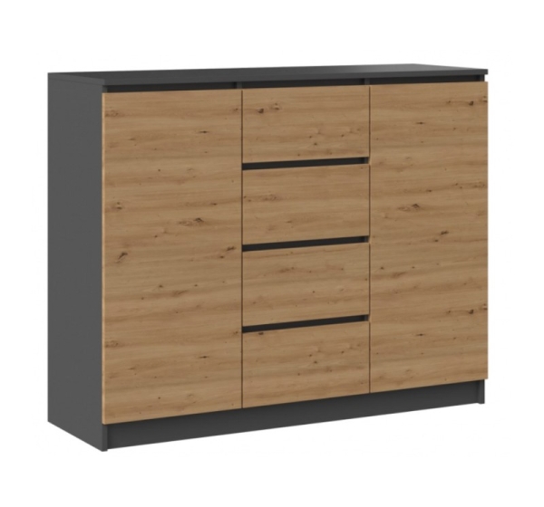 2D4S chest of drawers 120x40x97 cm, anthracite/artisan