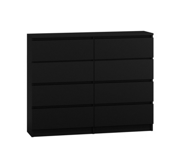Topeshop M8 120 CZERŃ chest of drawers
