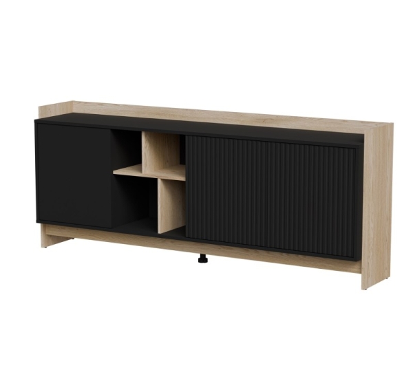 Cama PORTO 3D chest of drawers 190x38x77 oak/black