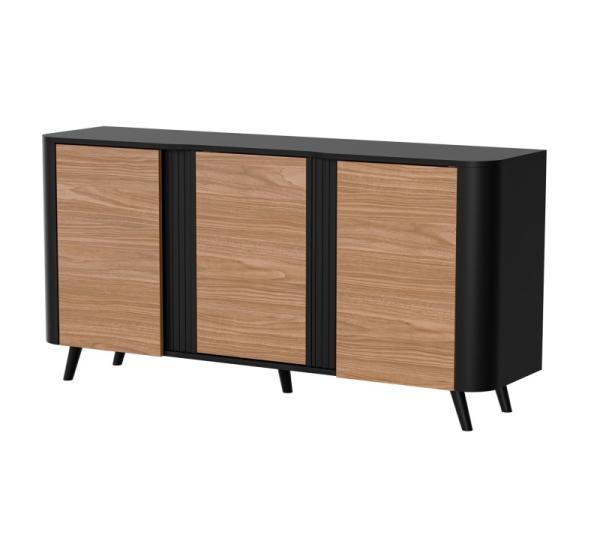 Cama VOLARE chest of drawers 151 x 39 x 75 cm black/walnut