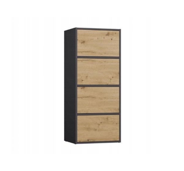ALMA CHEST OF DRAWERS, ANTHRACITE/ARTISAN OAK