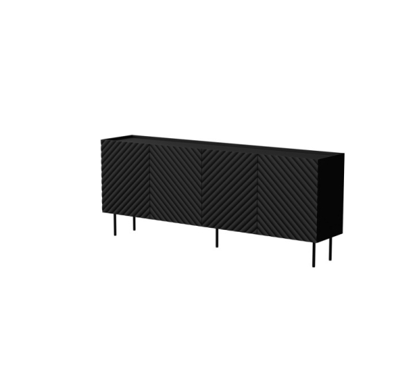 Cama LUCCA 4D chest of drawers, 200x40x80, black