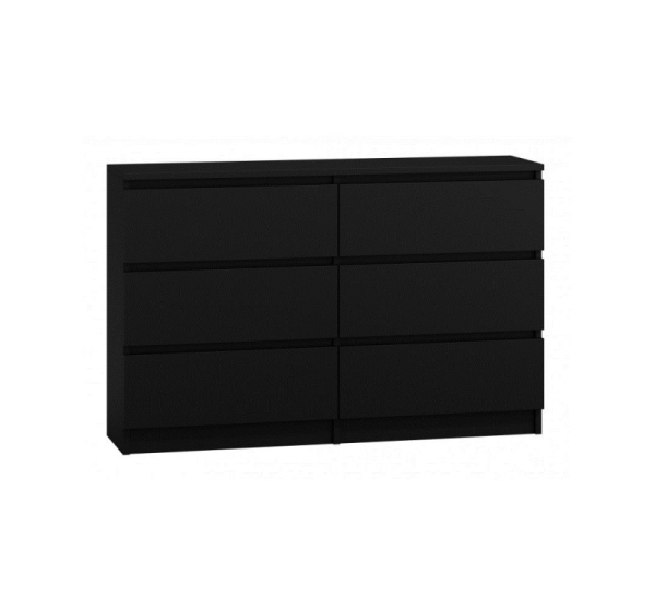 Topeshop M6 120 CZERŃ chest of drawers