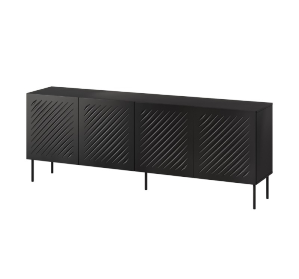 SIENA chest of drawers 200x40x75 matte black