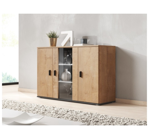Cama sideboard 120 cm SOHO S7 lefkas oak/black