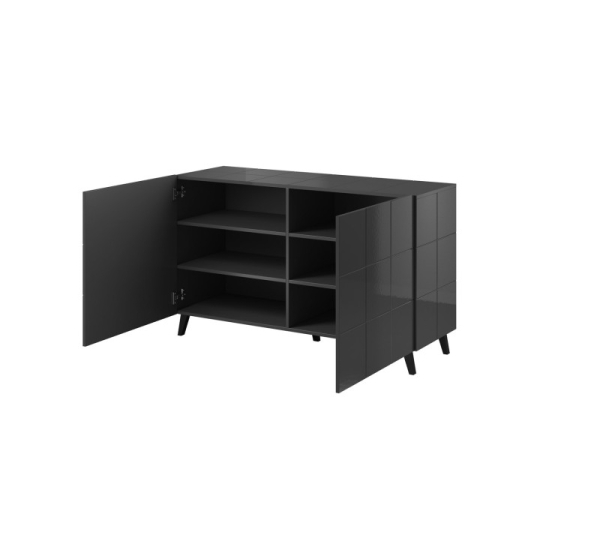 Cama sideboard 2D REJA graphite grey gloss/graphite grey gloss