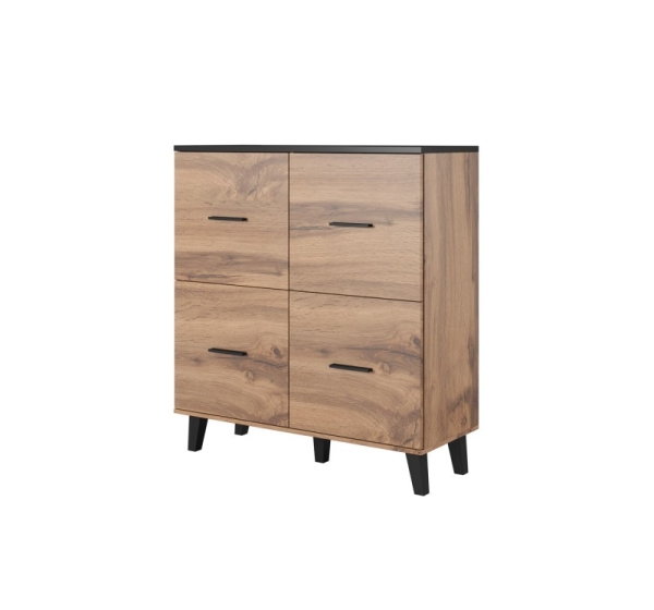 Cama sideboard LOTTA 110 4D wotan oak + mat black