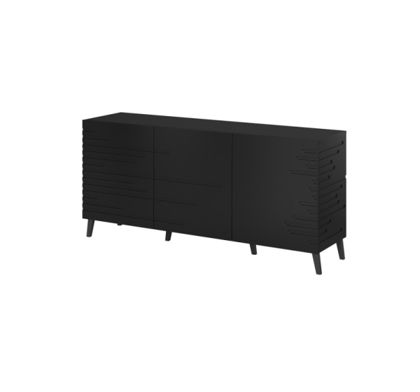 Nova chest of drawers 155x40x72 Black Mat
